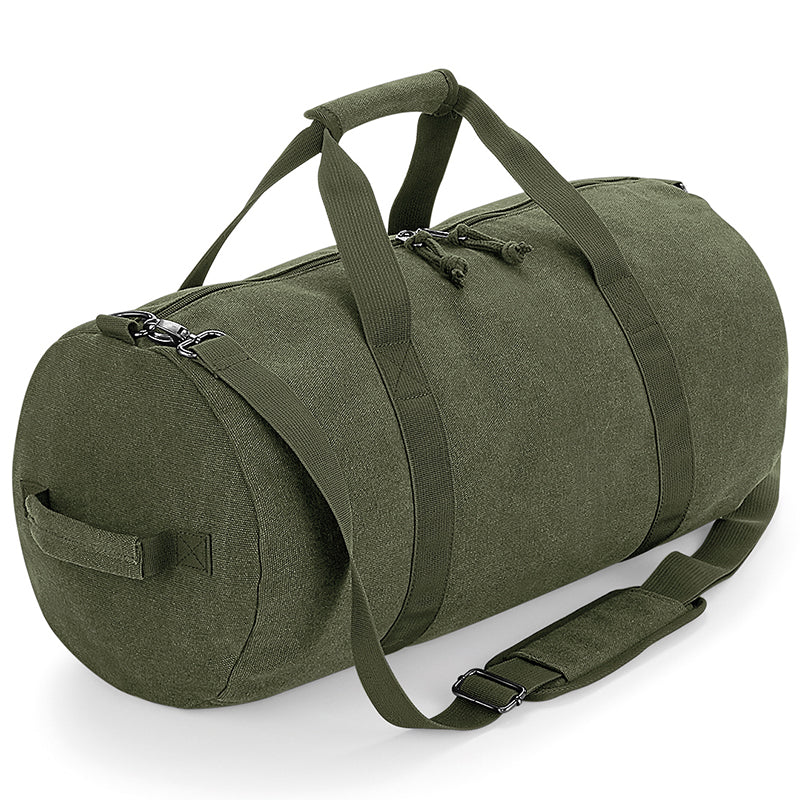 BagBase Vintage Canvas Barrel Bag