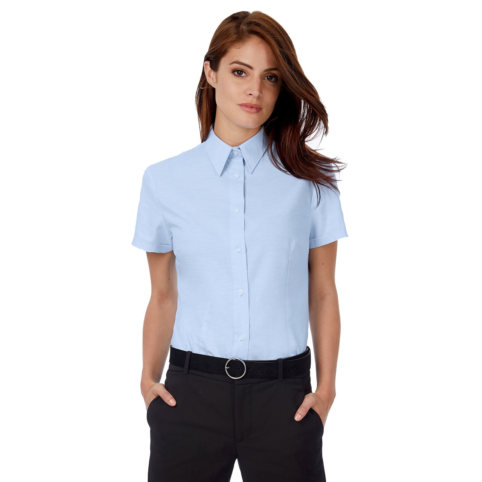 B&C Women's Oxford Short Sleeve Shirt